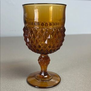 Indiana Glass Amber Goblet #2